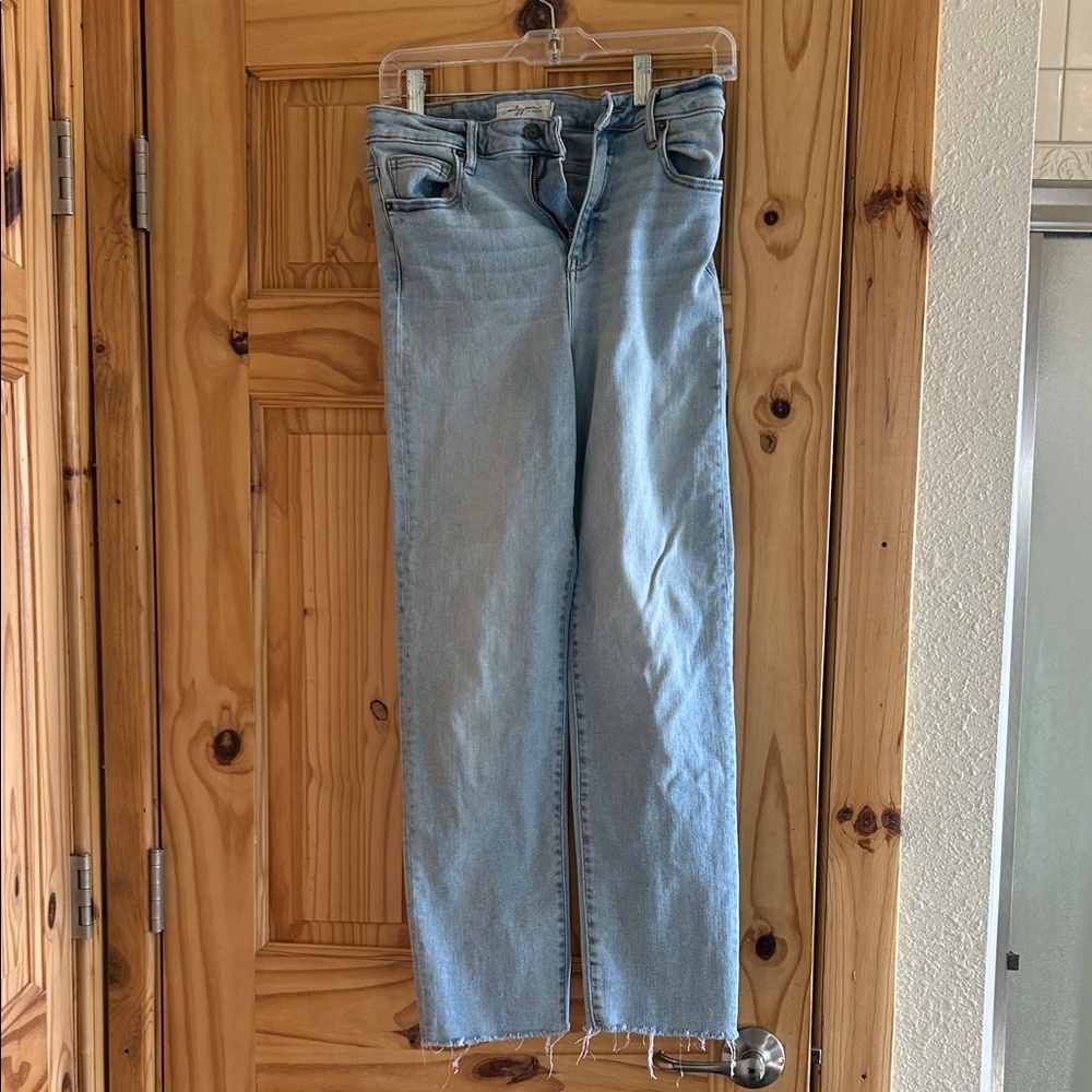 Carly Jean Los Angeles Light Wash Straight Leg Jeans Crissy Classic